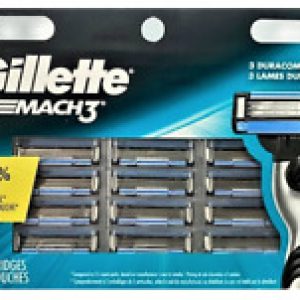 Gillette Mach3 Razor Blade Refills, 15 Cartridges